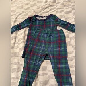Plaid Long Sleeve Pajama Set